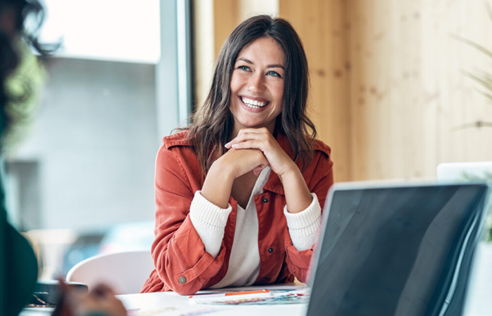 woman smiling